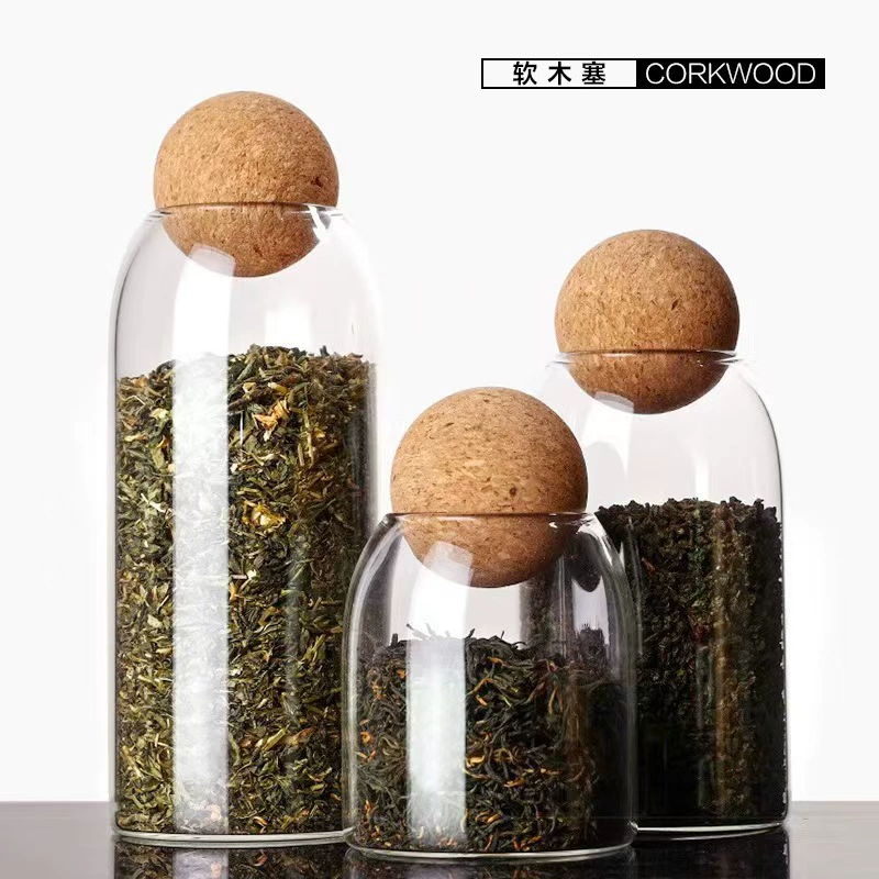 Сферическая деревянная пробка стеклянная бутылка для вина Поставка шариковой пробки для домашнего хранения сухой корм бутылка для хранения деревянная пробка