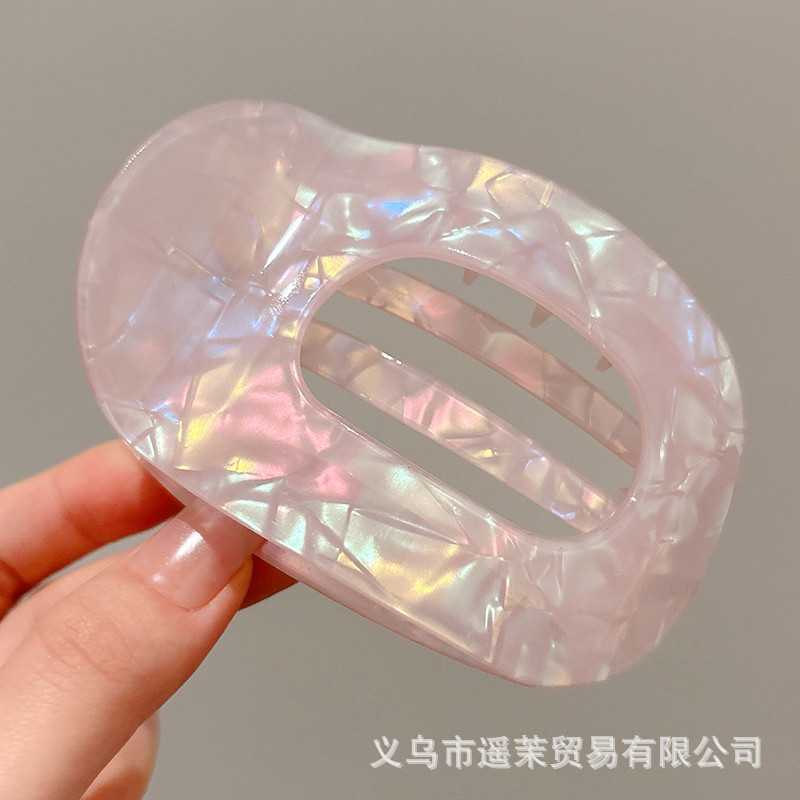 鲍鱼抓夹女圆形扁平后脑勺盘发夹不硌头扎发弧形马尾夹发卡发饰品|undefined
