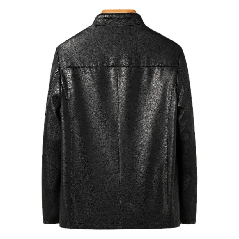 2026 New Men's Leather Jacket, Eco-Leather Hot-Selling Stand-Collar Leather Coat for Men | Thickness Options Available 2586