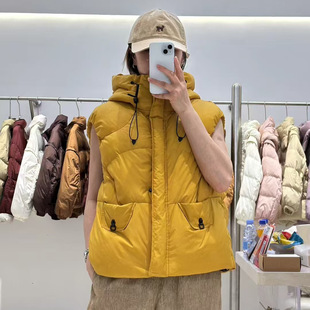 2025 Autumn and Winter New Korean Style Dongdaemun Hooded down Vest Women's Short Loose Thickened Vest Warm Jacket