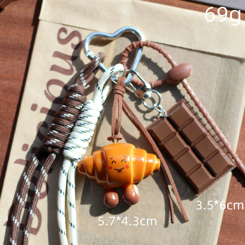 Llavero Colgante para Bolso con Diseño de Comida Realista de PVC
