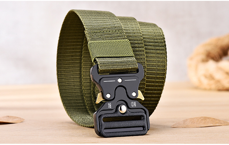 Sınır Ötesi Özel Cobra Taktik Kemeri Outdoor İş Kıyafeti Asker Eğitimi Toka Tuval Yapay Nylon Kayış Erkek Örgülü Pantolon Kayışı
