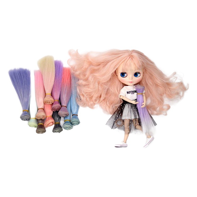 sd/bjd Doll Wig Ye Luoli Barbie Cotton Doll Wig Hair Curtain Gradient AliExpress Hot Sale