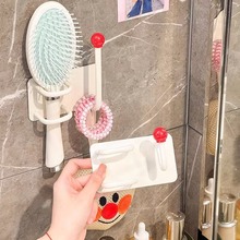 免打孔梳子置物架浴室发圈发箍头绳挂钩新款卫生间壁挂首饰收纳盒
