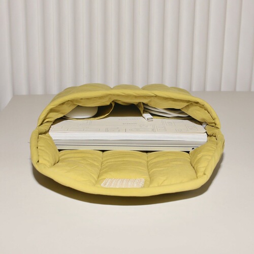 ins niche gusseted cotton embroidered liner bag macbook lightweight liner ipad space cotton protective cover