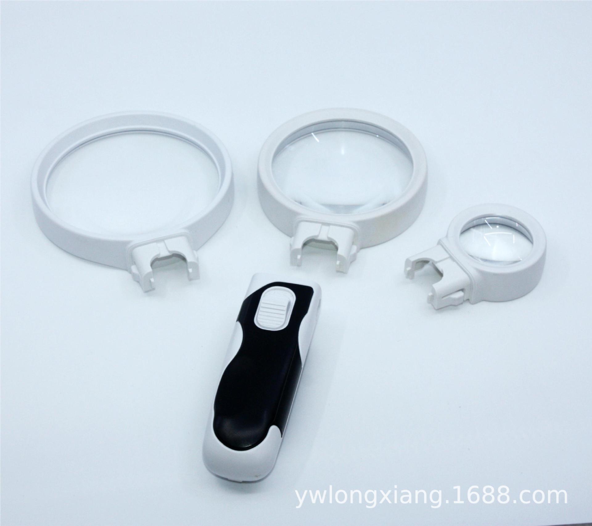 2个LED灯主镜可互换放大镜  3件组合  不同倍率镜头可以互换