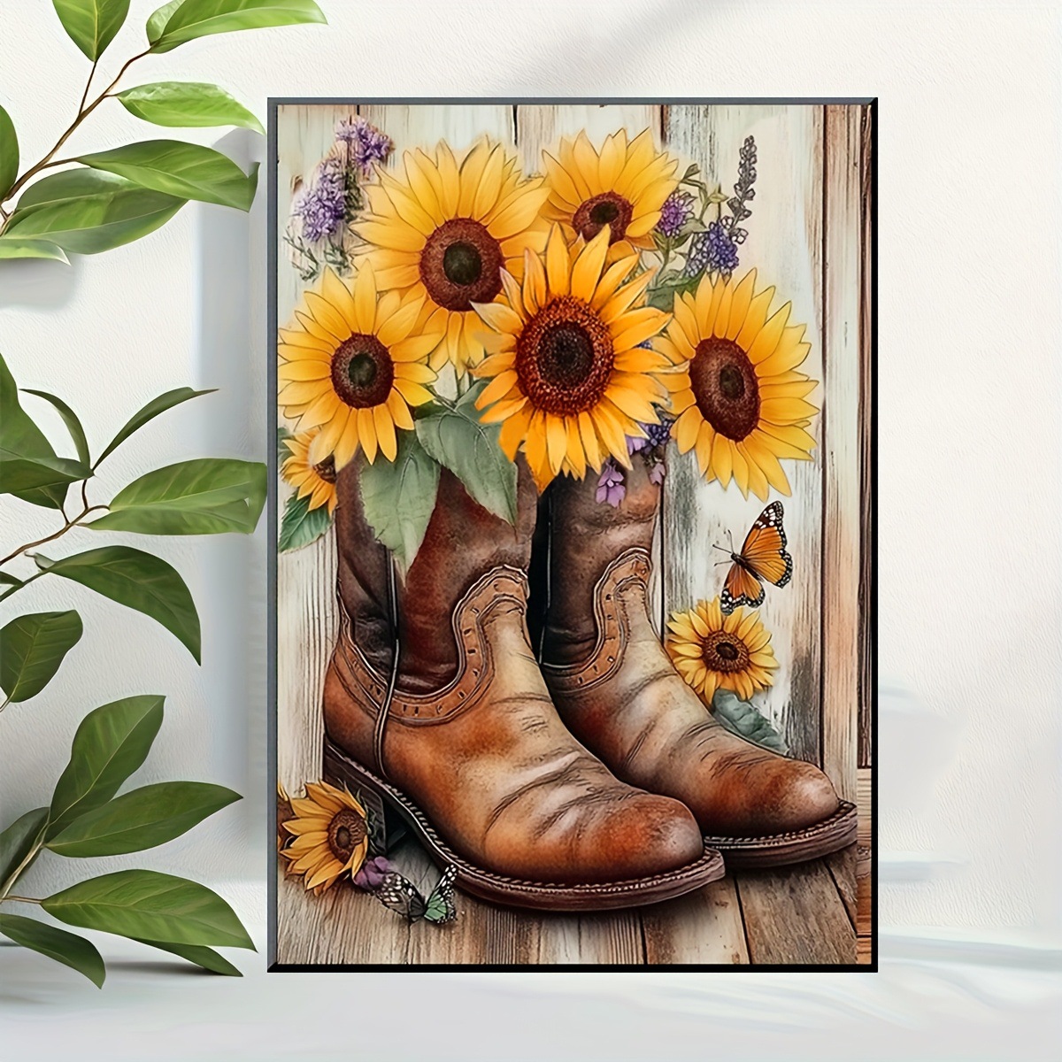 Ventas en caliente de nuevos girasoles de bordado cruzado retro sala de estar DIY bordado kit manual fabricantes al por mayor image 1