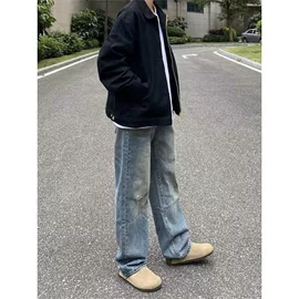 美式复古直筒牛仔裤怎么选？半松紧腰水洗款解析