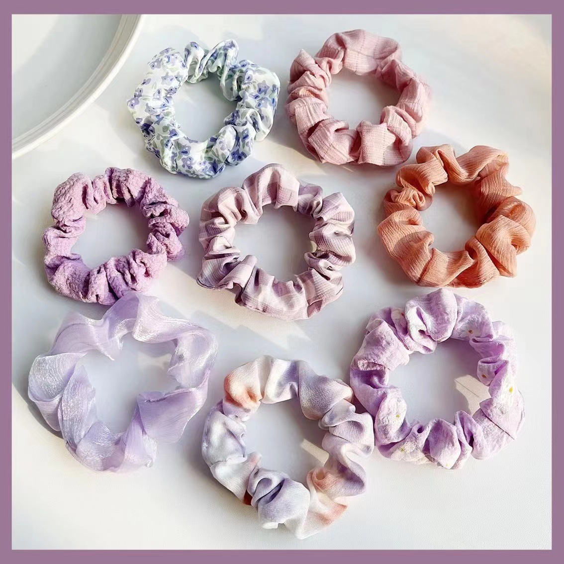 Fashion Flower Printing Hair Ring Rubber Band Cute Hair Rope display picture 2