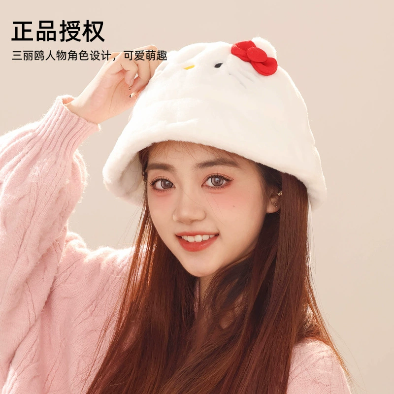 Hello Kitty, милый тёплый бархатный колпак