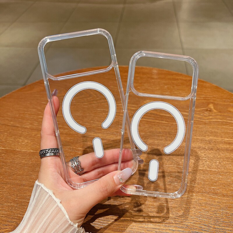 Magsafe Magnetic Phone Case Is Suitable for the New Apple 15 Transparent Acrylic 14Pro All-Inclusive iPhone 17 Hard Case Magsafe Magnetic Phone Case Is Suitable for the New Apple 15 Transparent Acrylic 14Pro All-Inclusive iPhone 17 Hard Case