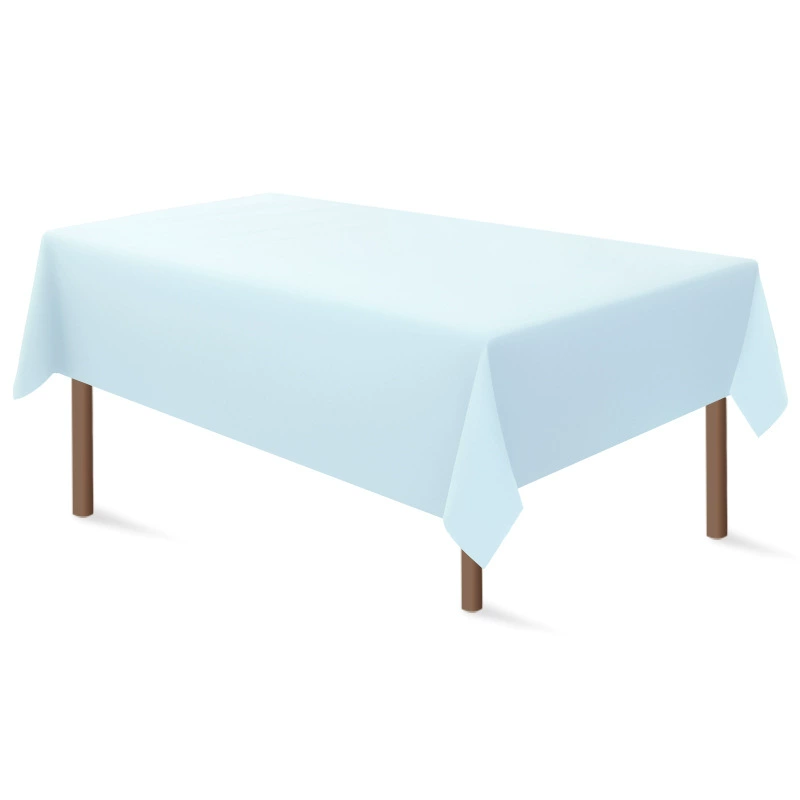 Rectangular disposable party plain tablecloth plastic cloth birthday dessert solid color tablecloth waterproof waterproof table cloth