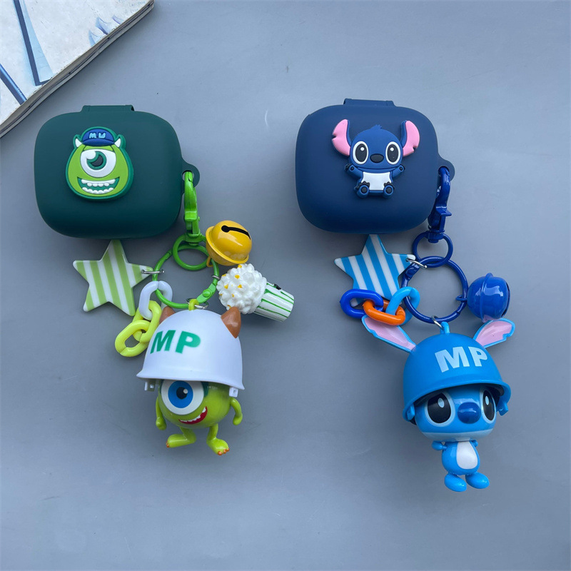 Совместимые наушники pro, защитный силиконовый чехол для cartoon, bluetooth, pro2