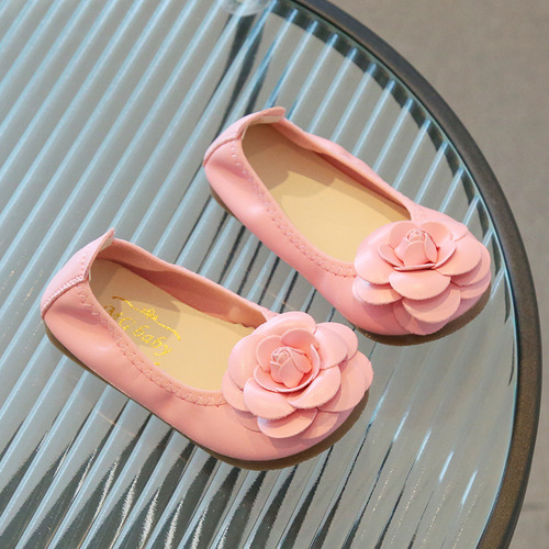  spring Korean style girls' one-leg soft-soled butterfly dance shoes children's soft-soled egg roll shoes casual shoes