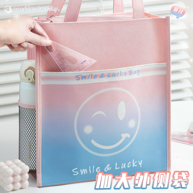 Bolsa de estudio de estudiantes impermeable de gran capacidad multifuncional bolsa de arte bolsa de archivo bolsa de papel de prueba bolsa de nylon