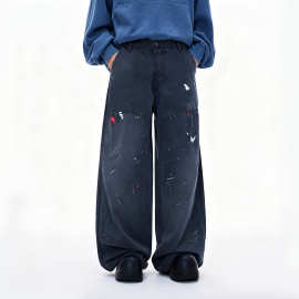 捷展男装|手工泼漆洗水伐木裤25秋冬新品复古褪色纯棉工装休闲裤