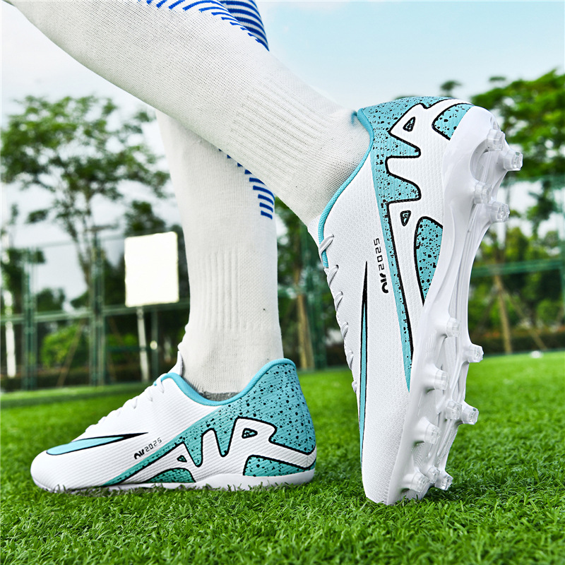 Zapatos de fútbol altos y bajos para hombres y mujeres tf clavos rotos ag clavos largos estudiantes de primaria y secundaria niños niños entrenamiento de competencia de césped artificial