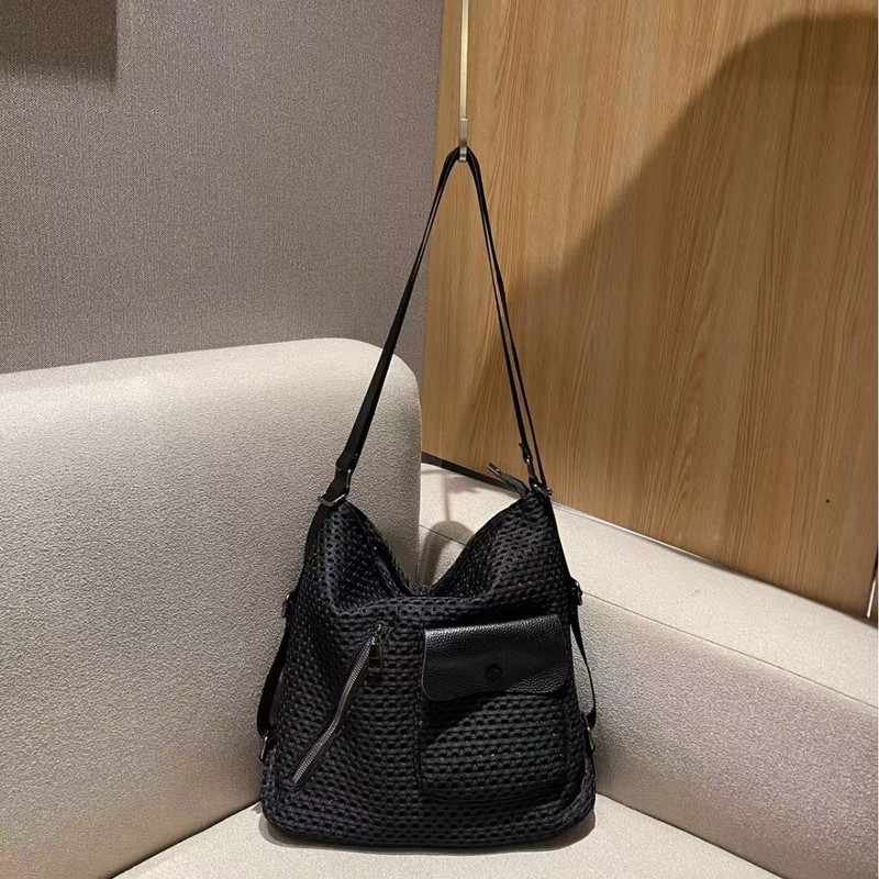 新款托特包百搭单肩斜挎高级感背包女款多用途大容量通勤双肩包|undefined