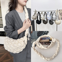 跨境CAHMLO腋下包2025夏季新款小众云朵褶皱包时尚百搭潮流单肩包