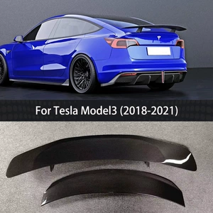 2018-2021 Tesla Model 3 üçün ikiqat karbon lifli arxa spoyler, qazmasız GT