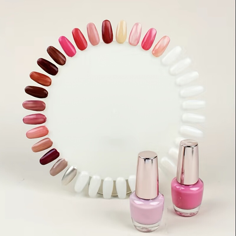 36 Colors Round Nail Art Wheel Half Cover Design Finger Display Artificial Nail Color Plate 36 Colors Round Nail Art Wheel Half Cover Design Finger Display Artificial Nail Color Plate