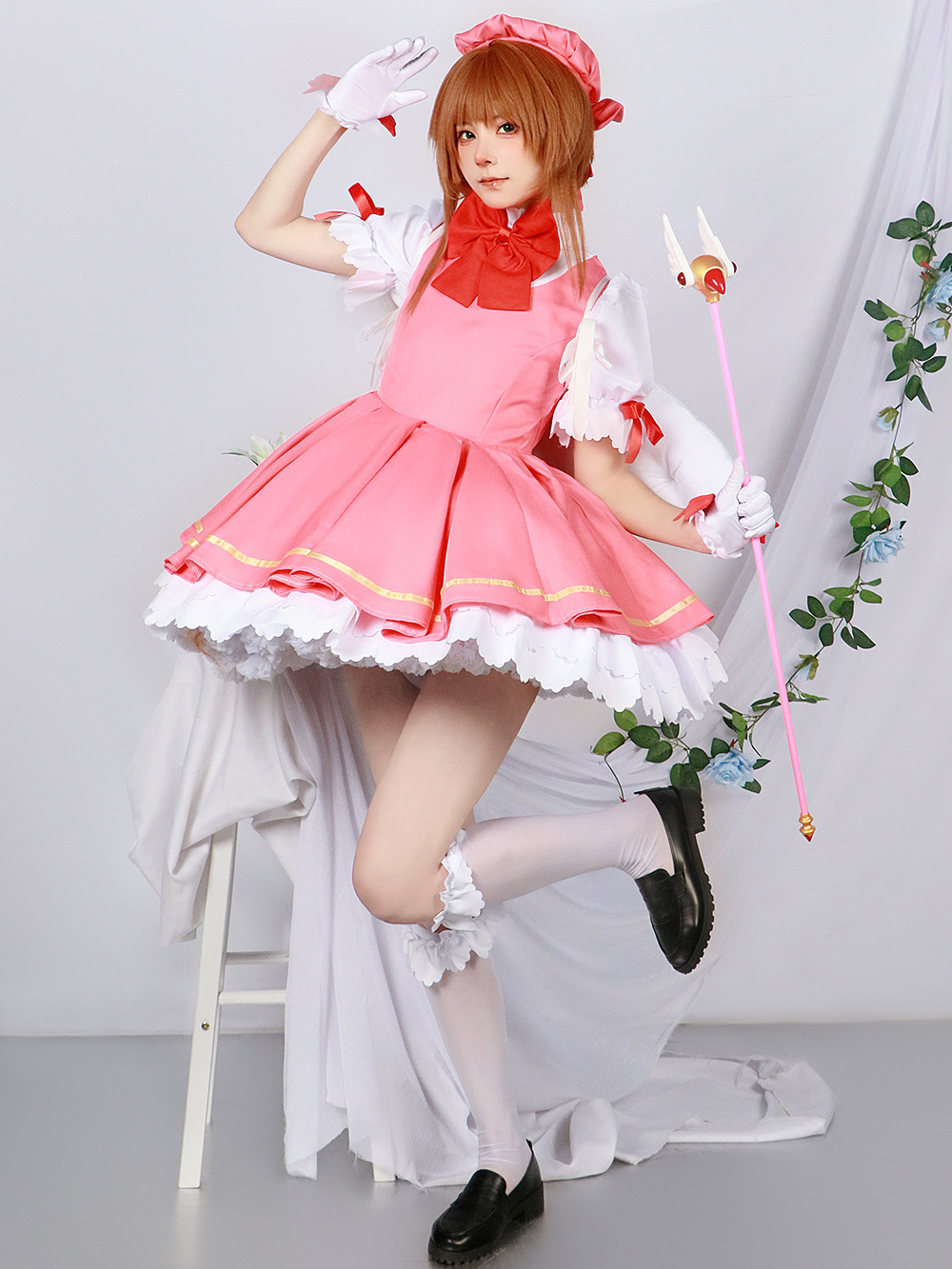 雾都百变小樱cos服小樱红白战斗服cosplay动漫服装cospaly女-阿里巴巴