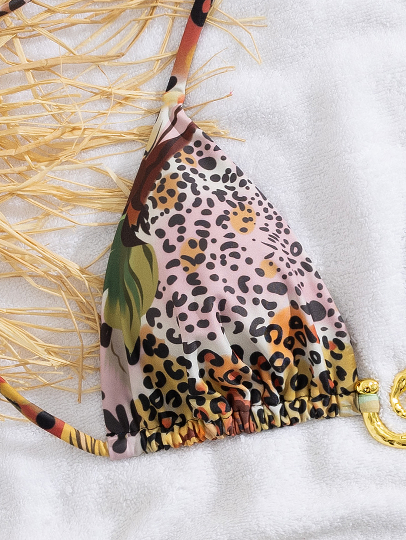 Snyggt tie-dye bikini-set för damer hög midja strandmode_voghion.com