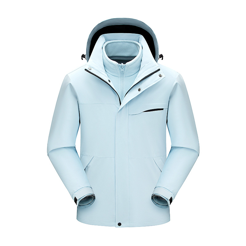 Three-In-One Jacket for Outdoor Mountaineering, Windproof, Waterproof, Fleece-Lined, Warm Jacket, Corporate Group Workwear Printing