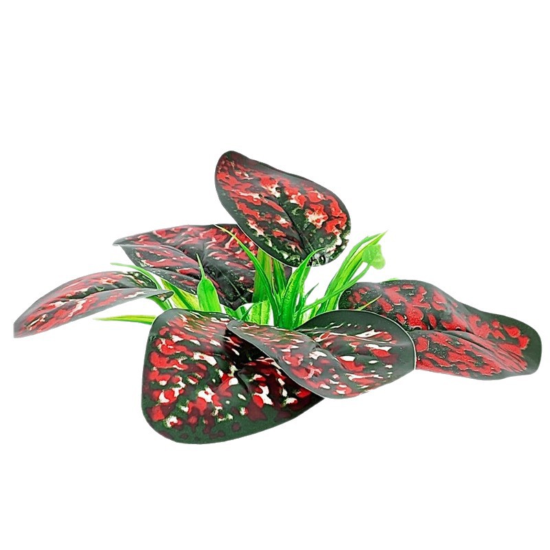 Nuevo tanque de peces simulación plantas acuáticas paisaje planta simulación tela hoja hierba Hotel bonsai crawler caja hoja de plástico plantas acuáticas