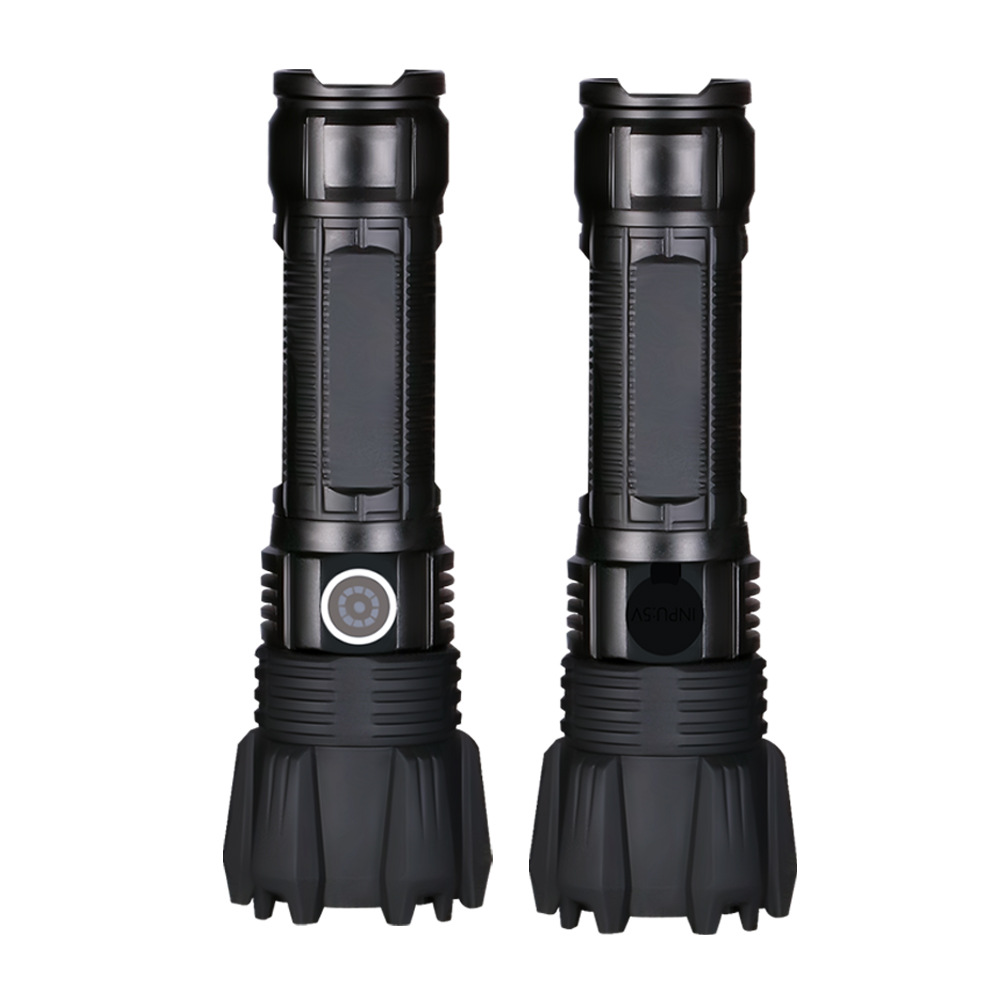 Transfronteriza nueva iluminación al aire libre impermeable fuerte luz P50 portátil de largo alcance de emergencia multifunción LED linterna recargable