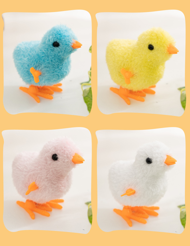 Tiktok same pet supplies, winding, spring, jumping plush chicken simulation stall, hot selling children's love toys