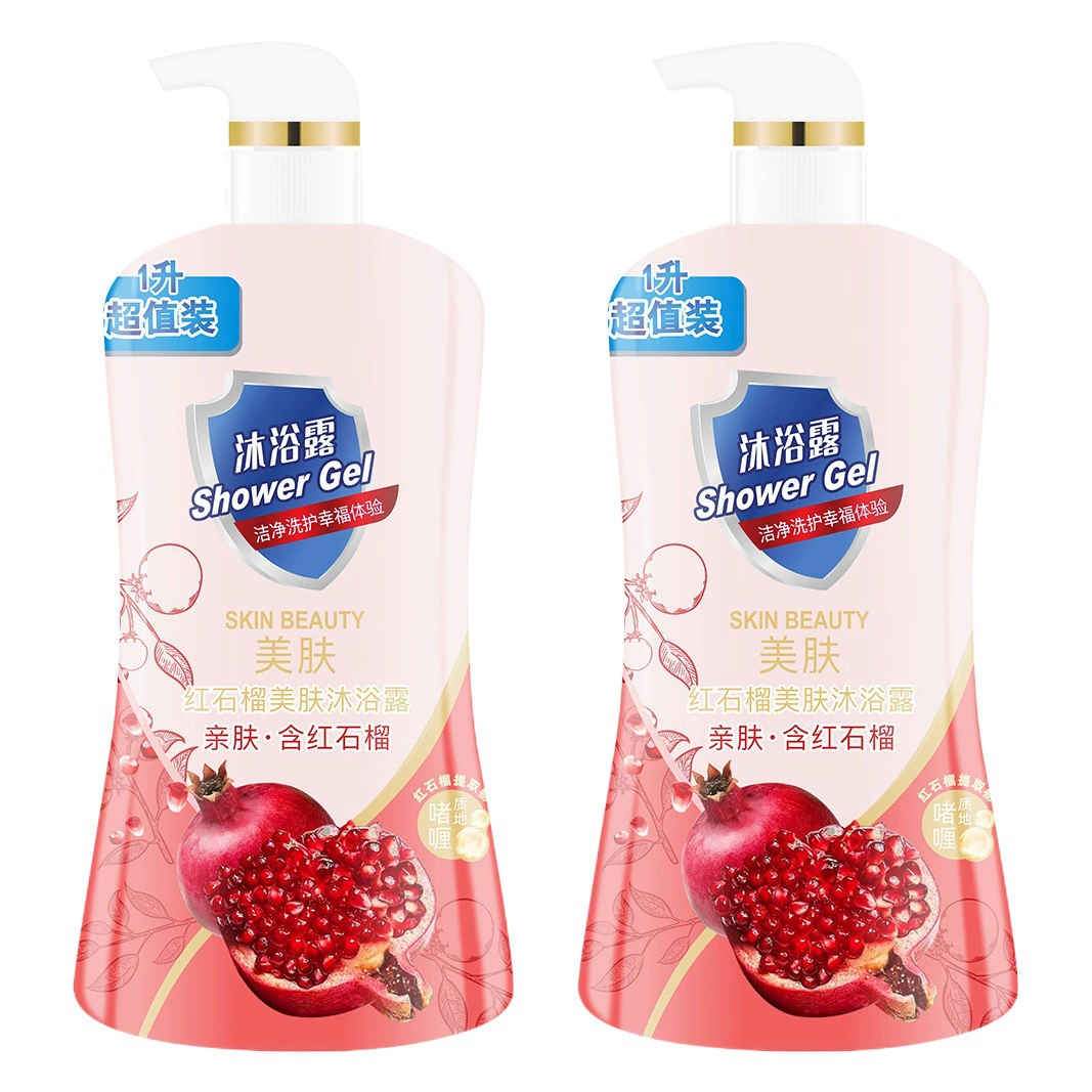 Гель для душа с гранатом, большой объем, аромат камелии, увлажняющий, семейный гель для душа, прямые продажи с фабрики