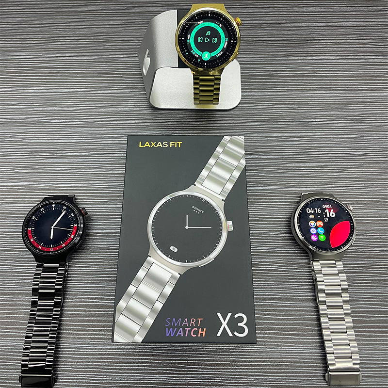Reloj inteligente a prueba de agua transfronterizo X3 1.53 pantalla redonda Reloj inteligente a prueba de agua de llamada Bluetooth Dafit