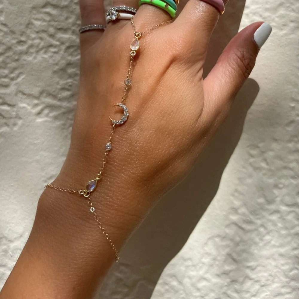 Трансграничный браслет-варежки с новой луной, простой браслет со стразами в богемном стиле, браслет для вечеринки в летние каникулы