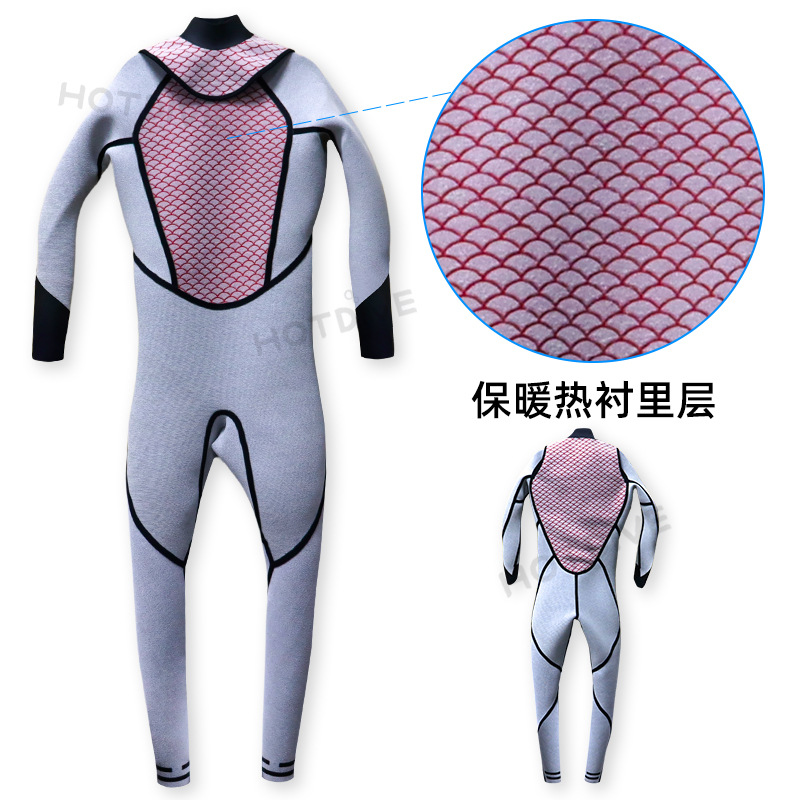 Hotdive cuatro elementos mismo estilo 3mm 5mm traje de buceo cálido traje de invierno de una sola pieza hombres y mujeres