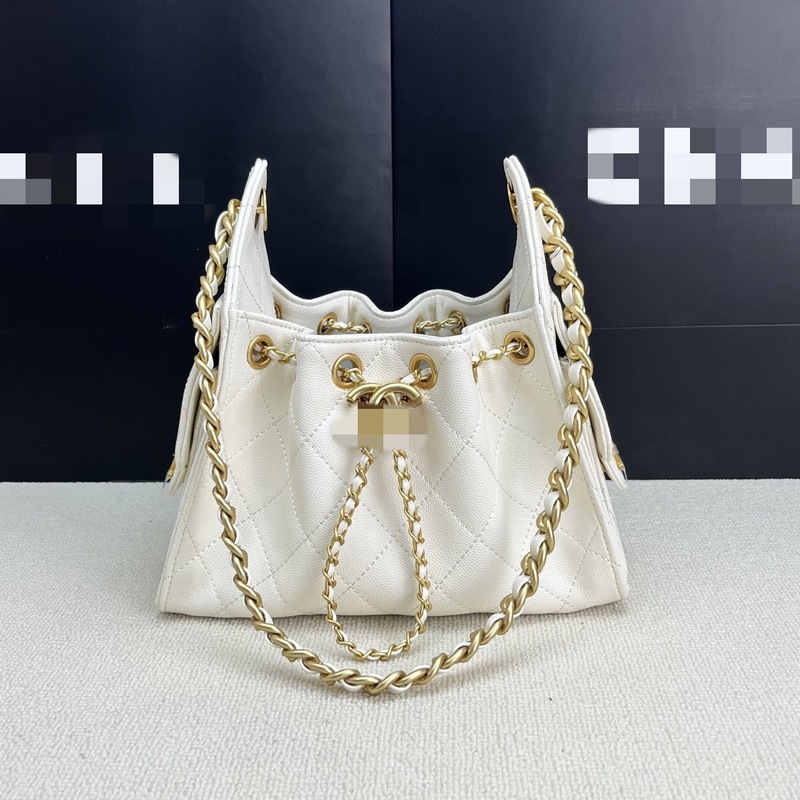 Xiaoxiang 25C 巾着ヒッピーショルダーバッグスエードホーボー脇の下バッグ本革菱形チェーンバケットバッグ女性|undefined