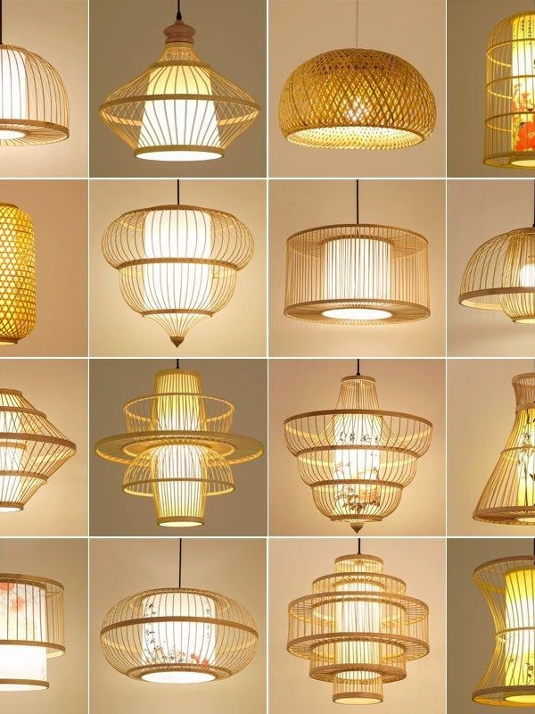 Бамбуковая люстра для ресторана B&B, таверны, фермерского дома, ресторана хот-пот, ретро-ресторана в стиле Юго-Восточной Азии, бамбуковая люстра с художественным дизайном