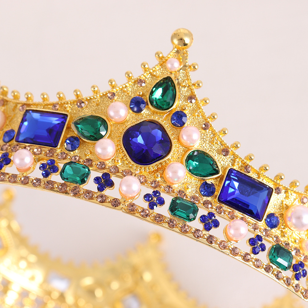 Wedding, Banquet Occasion Women's Hip-Hop Retro Crown Alloy Inlay Pearl Crown