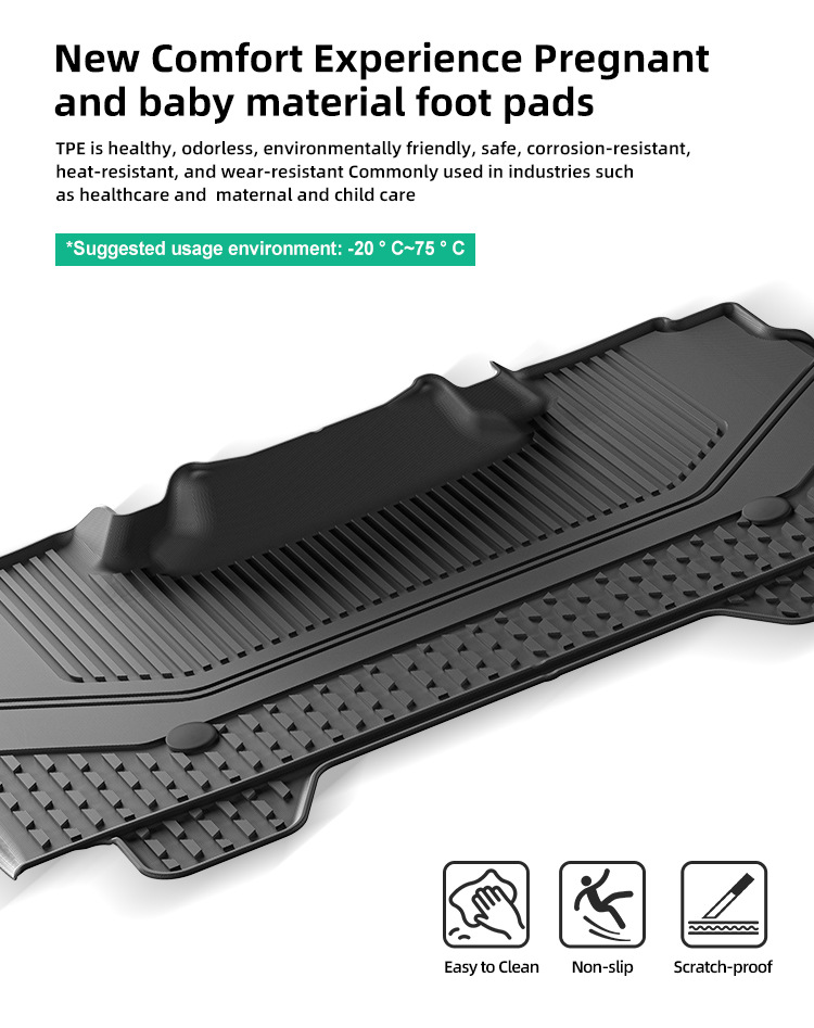 Suitable for 19-24 Dodge Ram 1500 Car Floor Mats Waterproof and Fully Environmentally Friendly Tpe Floor Mats