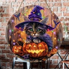 国境を越えた人気のハロウィーン木製ドアサイン吊り下げシリーズ、家庭用屋外ホリデーパーティーシーンの装飾用