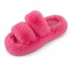 Cross -border e -commerce female candy color autumn and winter room home home wearing warm furry furry cotton slippers