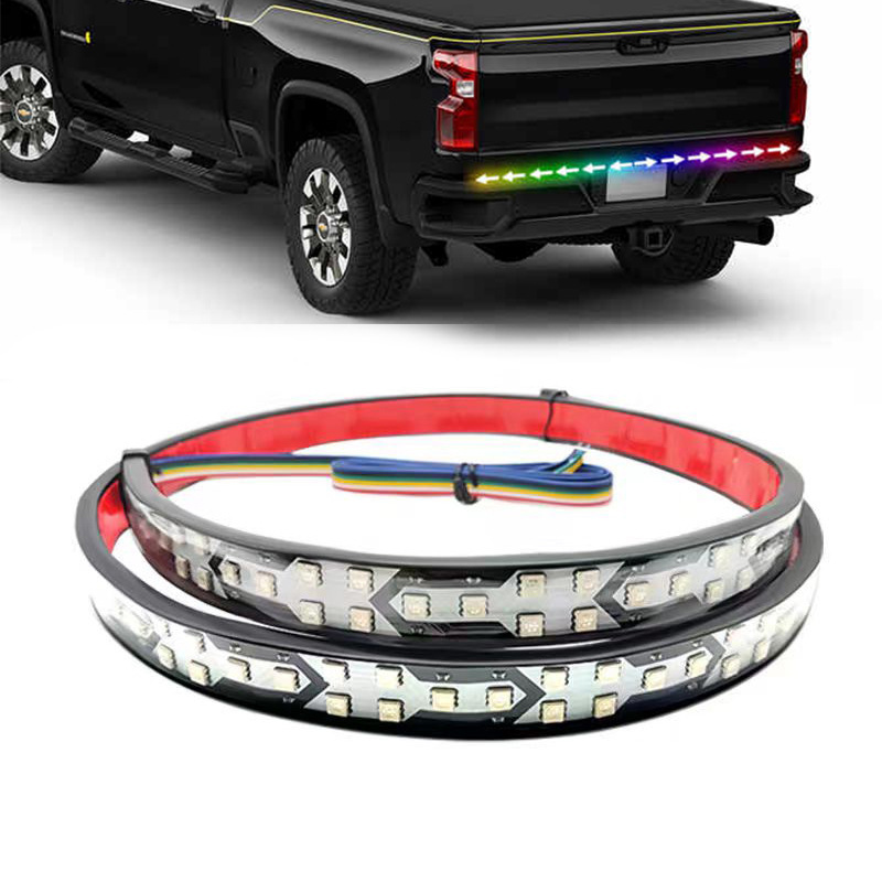 12v - 24v lámpara de cola de automóvil barra de luz de corriente de hueso de pez luz de dirección de camión luz de freno barra de luz de caballo image 4
