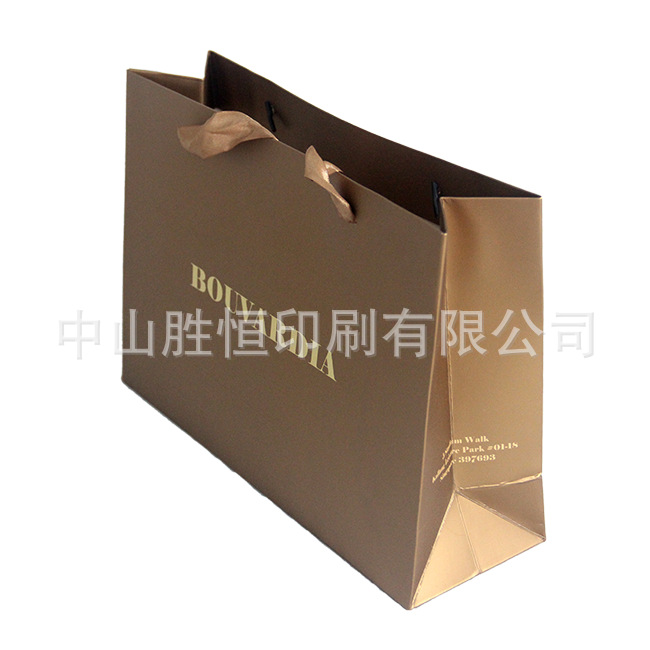 源头中山印刷厂生产购物手提袋礼品纸袋加LOGO烫金