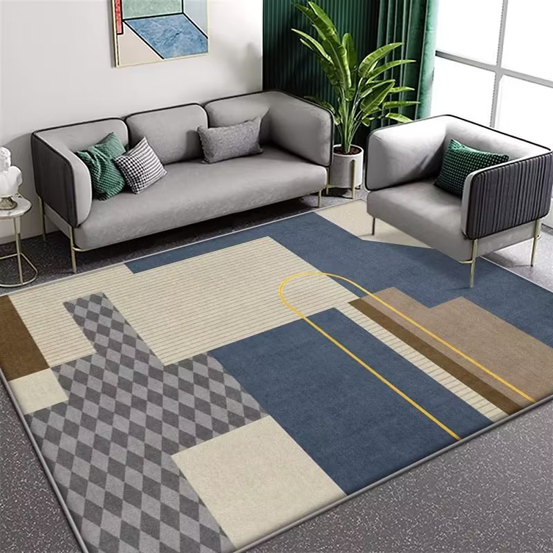 Italiano minimalista cristal terciopelo ins estilo sala de estar alfombra absorbente dormitorio cama manta sala de estar baño piso mat