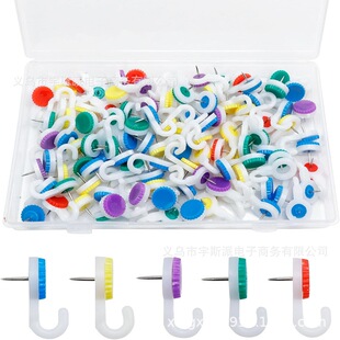 Cross-border new products temu shein recommend plastic sales pin hook hook picture hanging pin storage hook pushpin