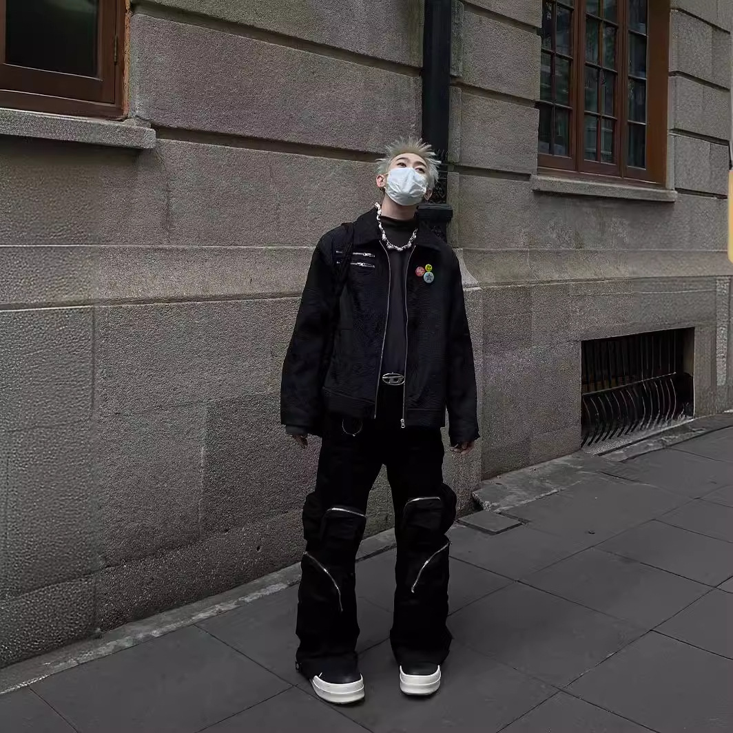 New retro design with pleats and built-in brooch lapel jacket for spring and autumn men's and women's fashion brands_voghion.com