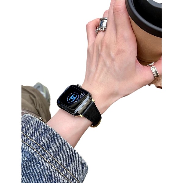 Horseshoe buckle small waist leather suitable for Apple watch…