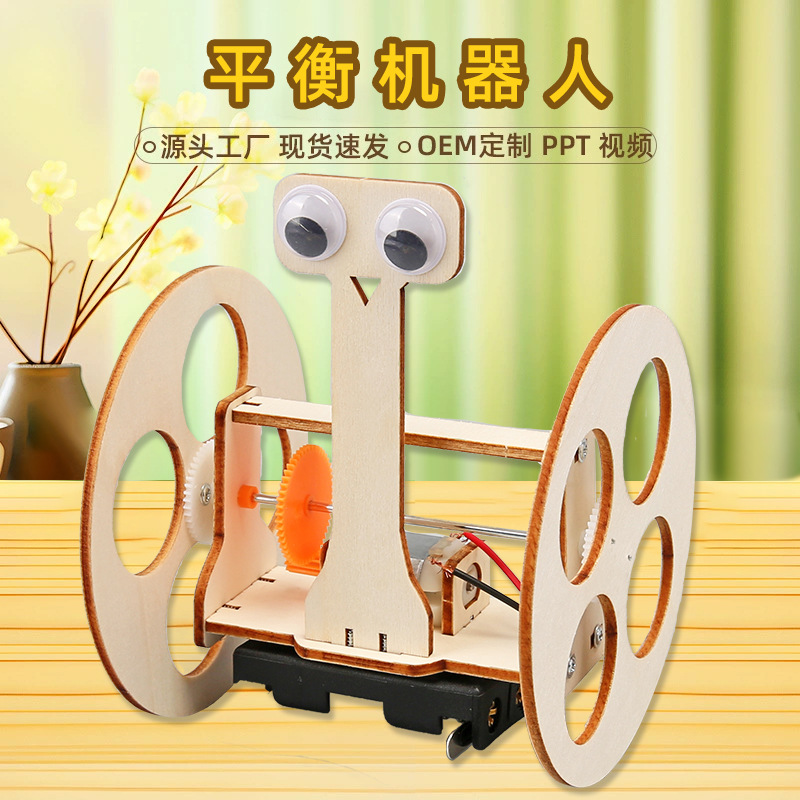 Science and Technology Small Production Primary School Students Handmade DIY Two-Wheel Balance Car Robot Stem Education Science and Education Frontier