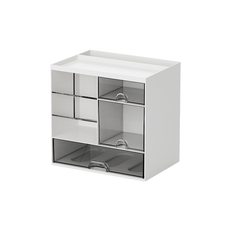 Caja de almacenamiento multifuncional dividida en celdas, papelería estudiantil, bolígrafo de plástico, Oficina de caja de almacenamiento superpuesta de gran capacidad