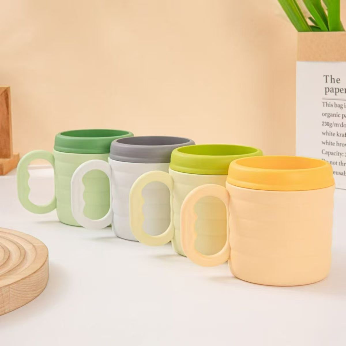 Taza de bambú Taza de enjuague bucal a juego Taza de lavado engrosada Taza multifuncional para uso doméstico simple para estudiantes Ventas directas de fábrica